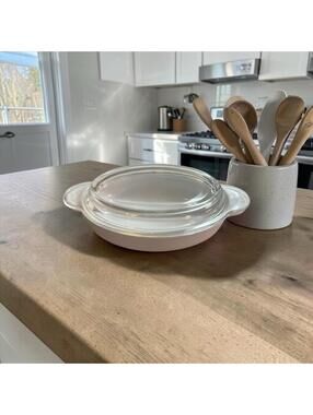 Vintage Corning Ware P-14-B Oval Casserole Dish 14 OZ  w/PYREX Glass Lid 8.5"L